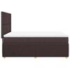 Box Spring Bed with Mattress Dark Brown 140 x 190 cm Fabric