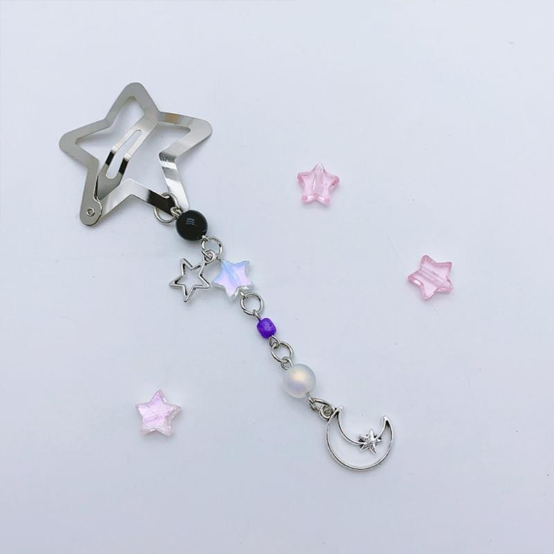 Fashion Hair Clips Y2K Style Star Butterfly Moon Tassels Hairpin Sweet Cool Hair Barrettes Hair Accessories Jewelry