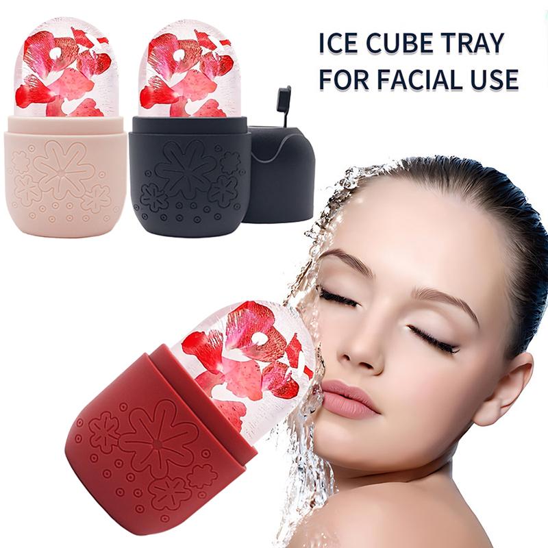 Ice Face Roller Facial Lifting Contouring Tools Silicone Ice Cube Trays Ice Globe Balls Eye Face Massager Beauty Skin Care Tools