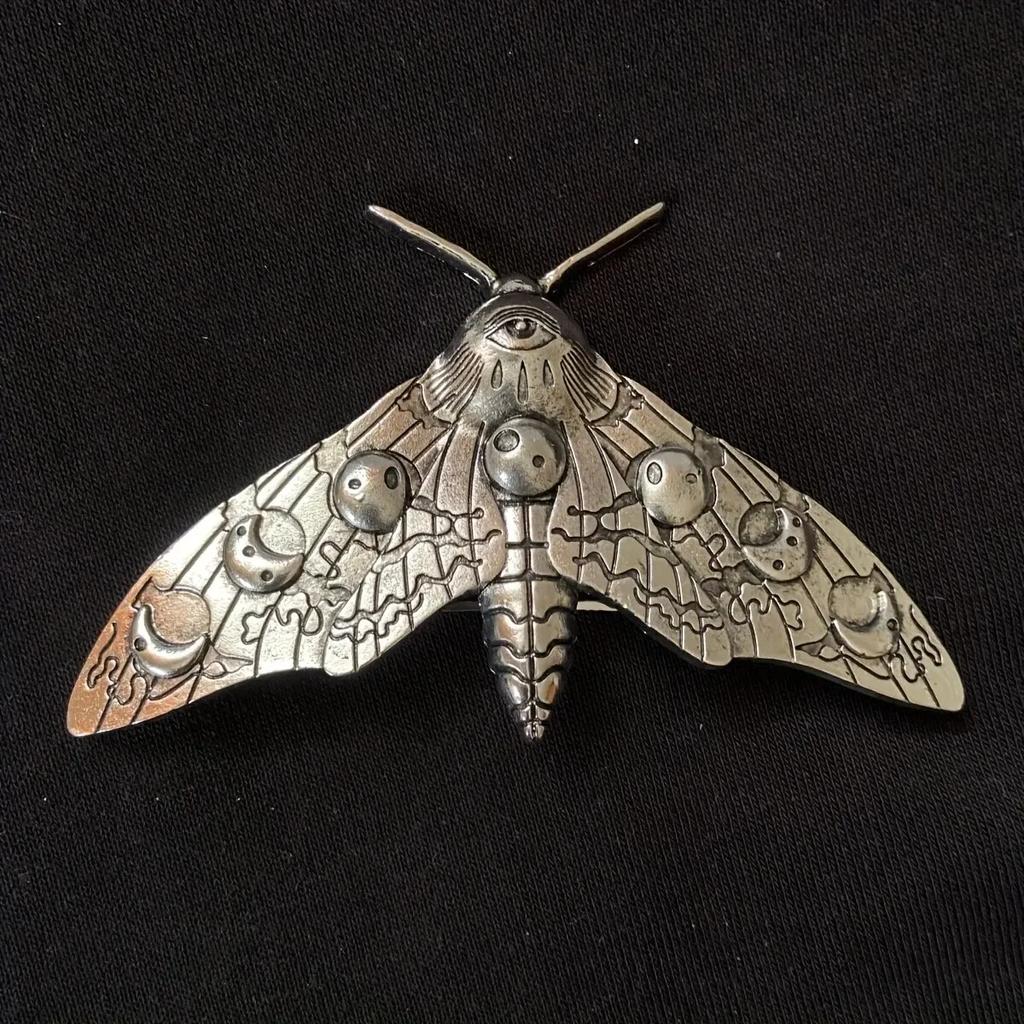 Moth Decor Hair Clip Vintage Gothic Hair Pin Hair Accessories For Halloween Party Decoration Halloween Party Hair Decoration  Elegant Metal Hair Clip