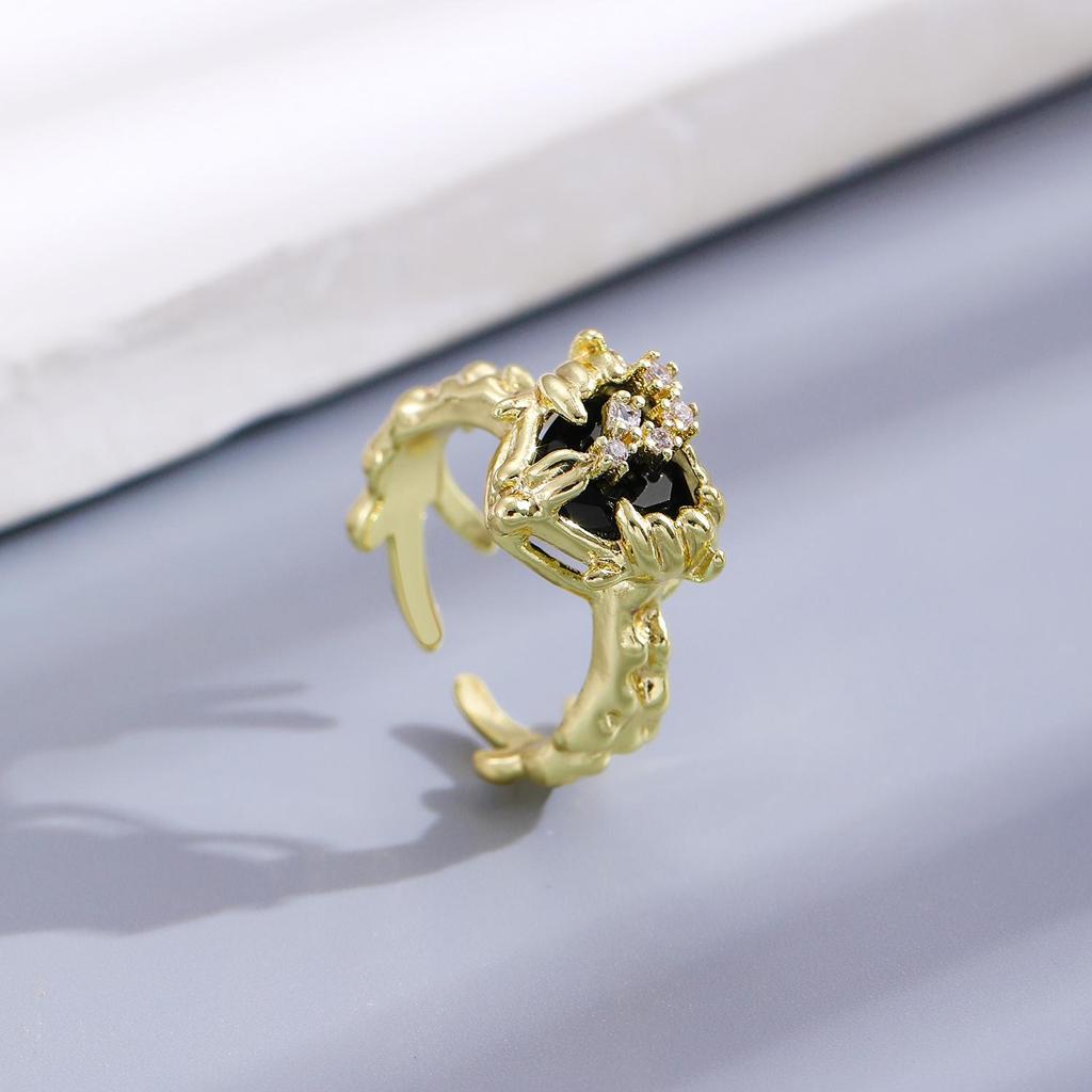 High-End Cross-Border Fashion Bow Ring for Women - European & American Style Open Index Finger Accessory