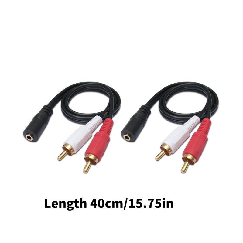 2RCA to 3.5mm AUXs Cable, 3.5mm Female to 2RCA 2Male Headphone Adapter Y Splitter Stereo Sound Cord for Tablets