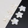 5pcs/Pack 25mm White Petal Shape Natural Freshwater Shell Pendant Charms for Jewelry Making DIY Necklace Earrings Accessories