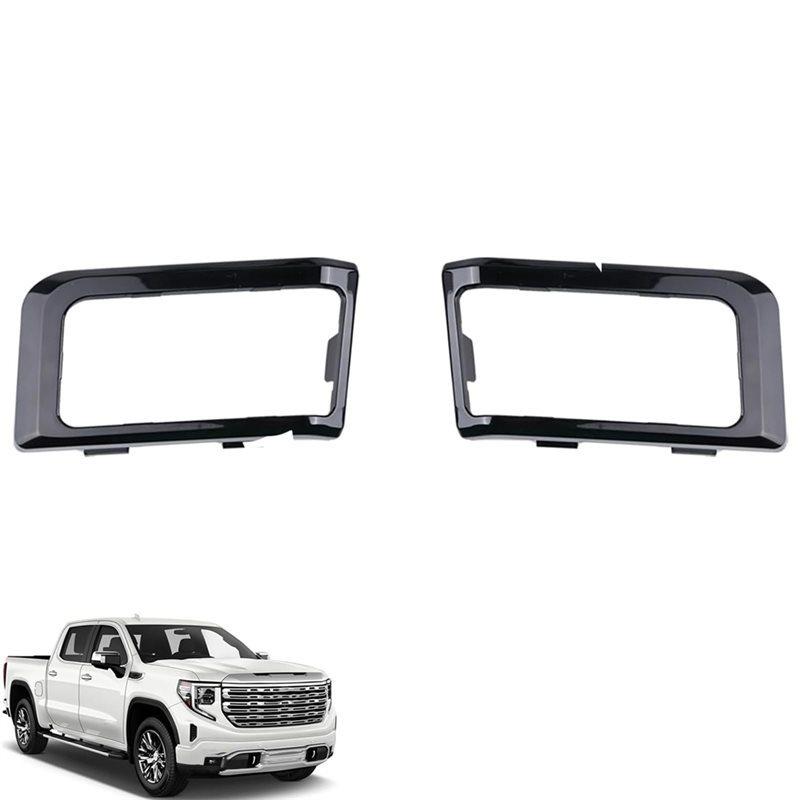 Front Fog Light Cover For GMC Sierra 1500 -2024 Replacement Part Accessories 84878757 84878758 GM1038291 GM1039291