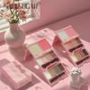 SAM SUGAR Kompakte Make-up-Palette: Tragbare faltbare Lidschatten-, Highlighter- und Rouge-Kombination