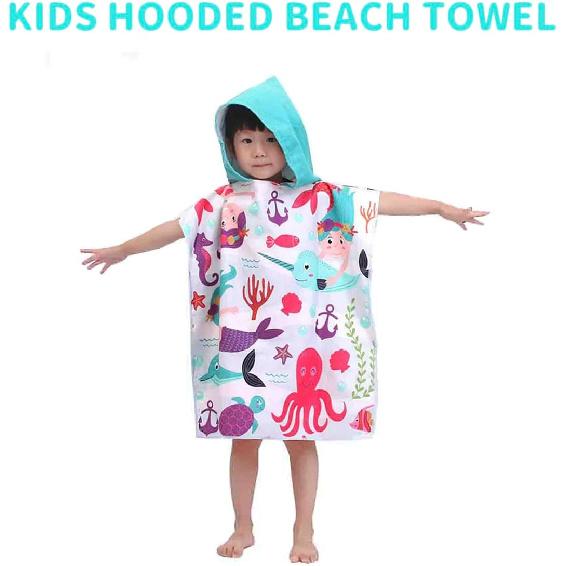 Cute Animal Hooded Beach Towel, Microfiber Bath Towels For Kids Toddler Infant Boy Girl, Animal Towels For Bath Pool Swim Swimwear Summer Beach