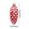 5pcs Christmas Painted Pine Cone Balls Plastic Hanging Pendant Silver/Gold/Red/White New Year Ornament Holiday Party Decoration