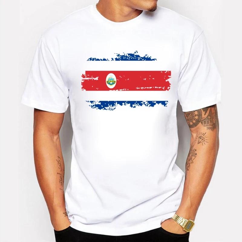 Sapextee Costa Rica Flag T shirt Men Brand Design Fashion Short Sleeve Cotton Nostalgia Tshirts Costa Rica Fans Cheer Tops Tees S
