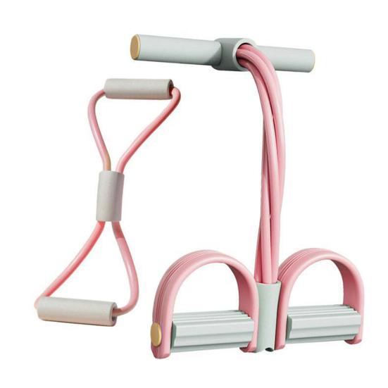 

6-трубный педальный эспандер для лодыжек, эластичная резинка для йоги в форме восьмерки, эластичная веревка для подтягиваний с ручкой, мужской женский педальный эспандер, тренажер, оборудование для тренировок One Size D