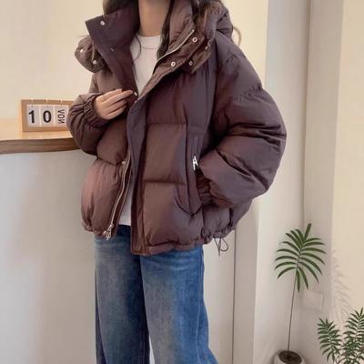 Women Cotton Parkas Hooded Winter Oversize Coat Thick Warm Loose Puffer Jacket Female Solid Fashion Zipper Outwear