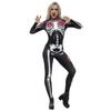 Halloween Skeleton Digital Print Jumpsuit Street Style Cosplay Outfit,Unisex