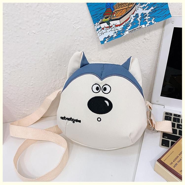 Husky Cute Penguinturtle Dolphin Cartoon Animal Shaped Children Bag Canvas