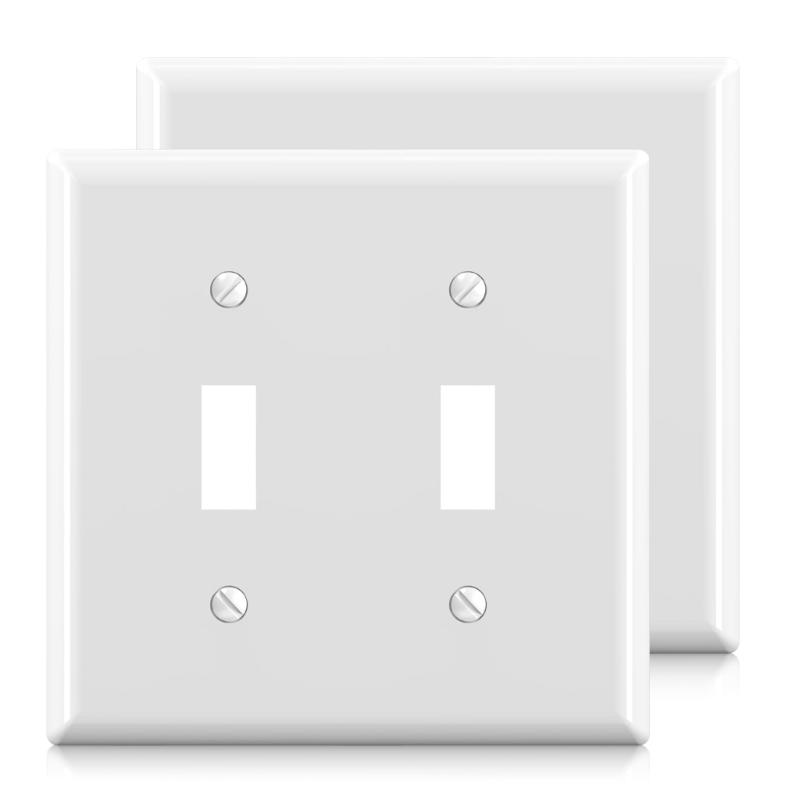 Upgrades Two Position Toggle Switches Plate Electrical Accessory with Quick Installation for Wall Outlets & Appliances