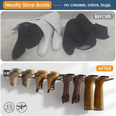 1 Stück Schuhständer Hänger Wandmontage- (4 Paar) Robuster Metall-Stiefelorganisator, Hoher Schuhhalter für Schrank, Eingangsbereich, Innenbereich, Garage