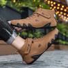 Men Casual Sneaker Leather Shoes Free Shipping Luxury Brand Sports Shoes Lace-Up Ankle Boots Waterproof Winter Motorcycle Boots