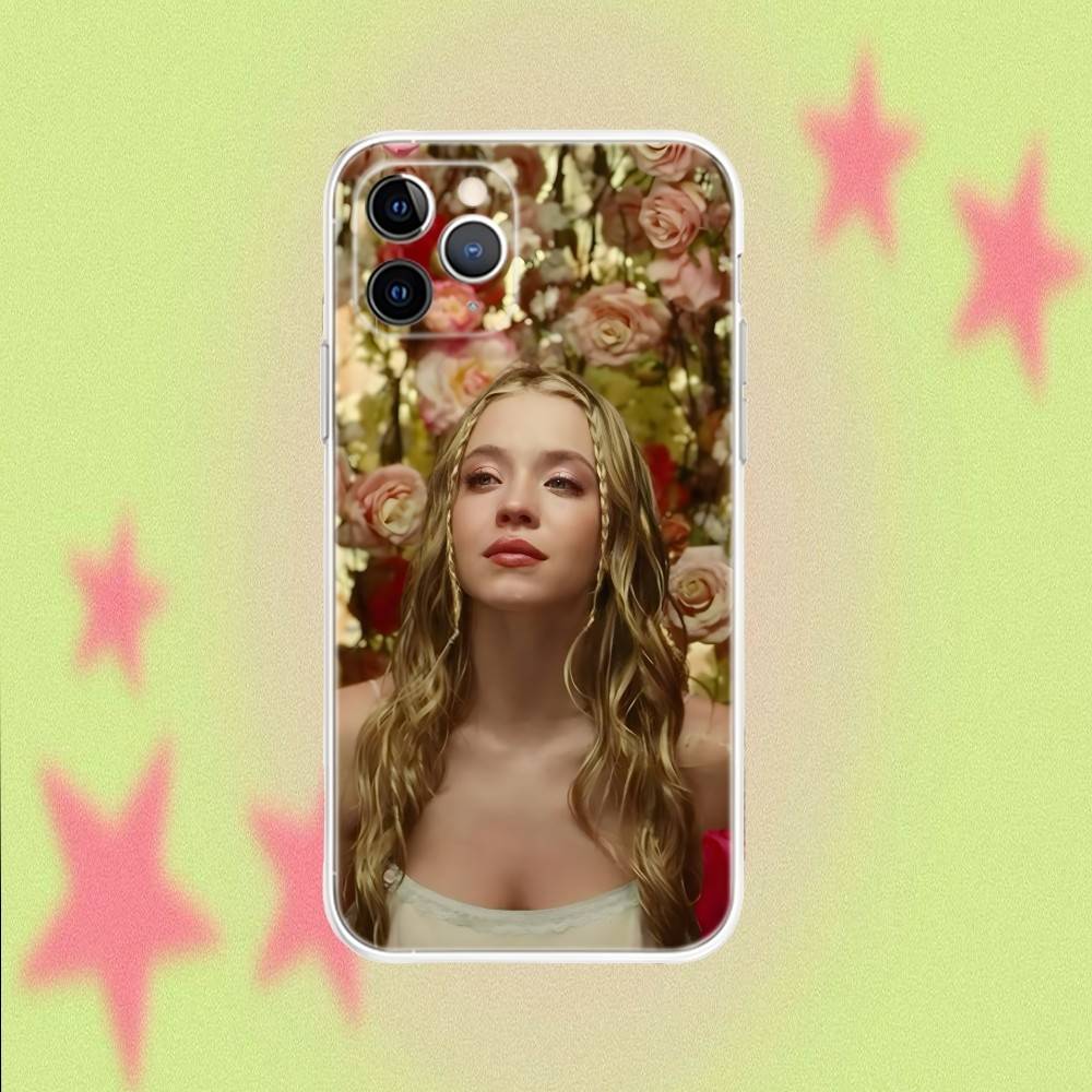 Sydney Sweeney Actor Transparent Non-Slip Phone Case For iPhone 17,16,15,14,13,12,11,Air,X,XR,Pro,Max,Plus