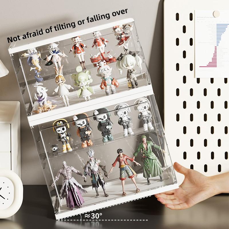 Handiwork display box large capacity transparent pendulum cabinet acrylic bubble mart blind box display rack Lego storage box