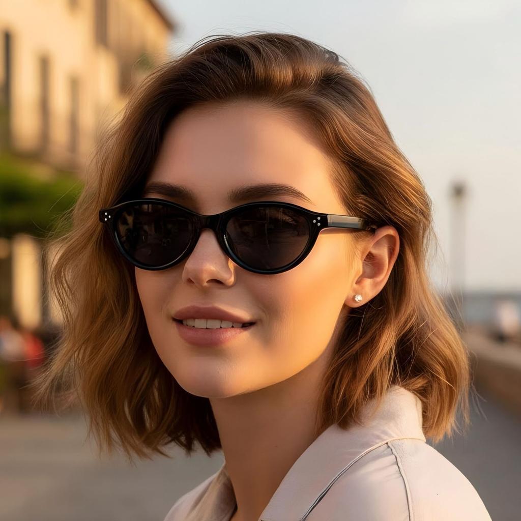 New European and American fashion small frame rice nail sunglasses anti-ultraviolet high-end street shooting versatile sunglasses trend