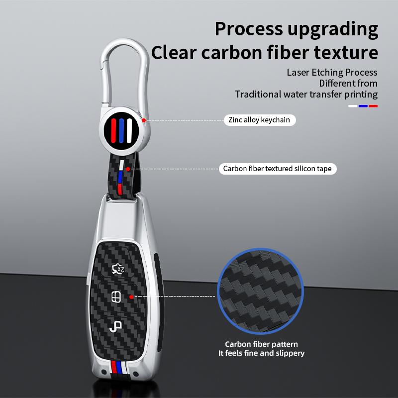 Zinc Alloy Car Key Case Cover Shell Fob For Ford Transit Custom Mondeo Fiesta Kuga ST Line MK3 Focus 3 Station Wagon Ecosport