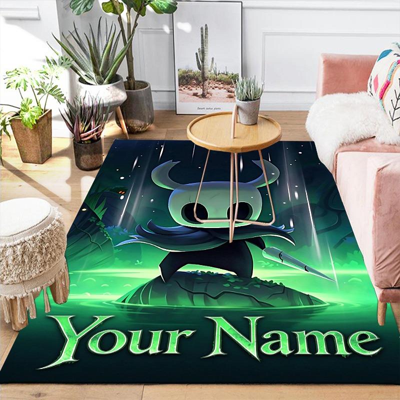 Custom 1Pc Custom Hollow Knight Fantasy Art Flannel Personalized Rug Non Slip Floor Mat Soft Carpet for Living Bedroom Office Home Decor Gift