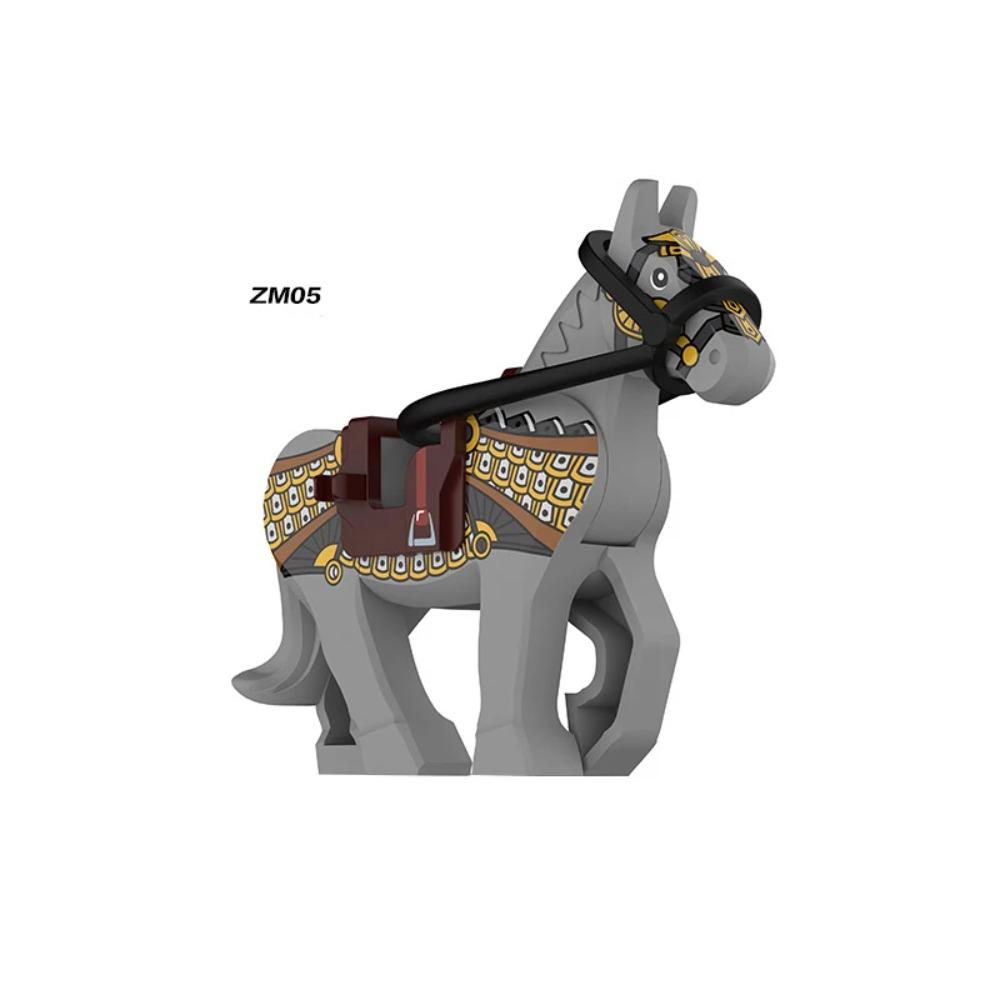 Military Building Blocks Solider Figures Mount War Horse Saddle Reins Adults Children Gifts Toys Animal Accessories Equipments