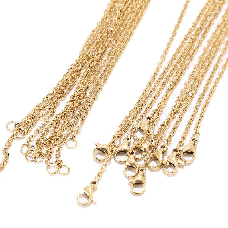 10pcs/Lot Gold Cable Chain Necklaces