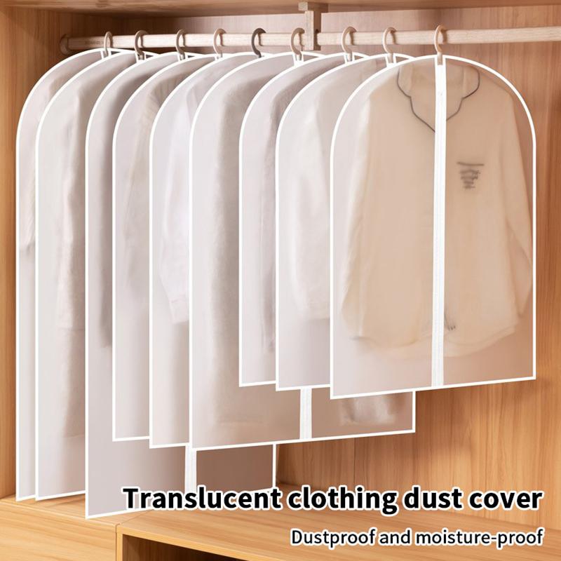 Thickened Washable Clothes Hanging Dust Cover Cover Suit Coat Transparent Fully Enclosed With Zipper Clothes Storage Bag