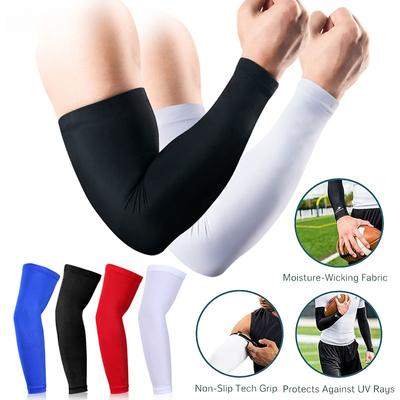 1Pcs Breathable Quick Dry UV Protection Running Arm Sleeves Basketball Elbow Pad Fitness Arm Guards Sports Arm Warmer