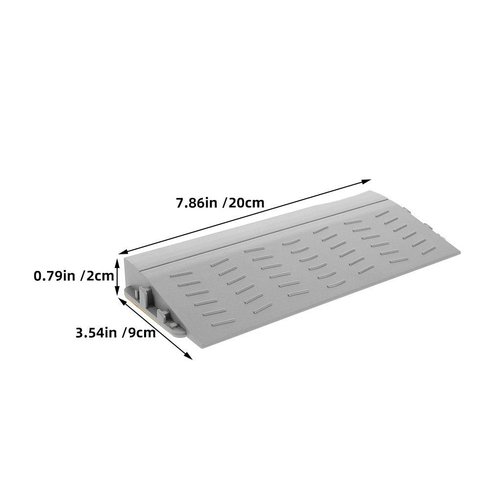 

2Pcs Robot Vacuum Threshold Ramp Strip Plastic Mat Doorway Floor Transition Indoor Support Robot Vacuum Ramp Threshold Strip сірий