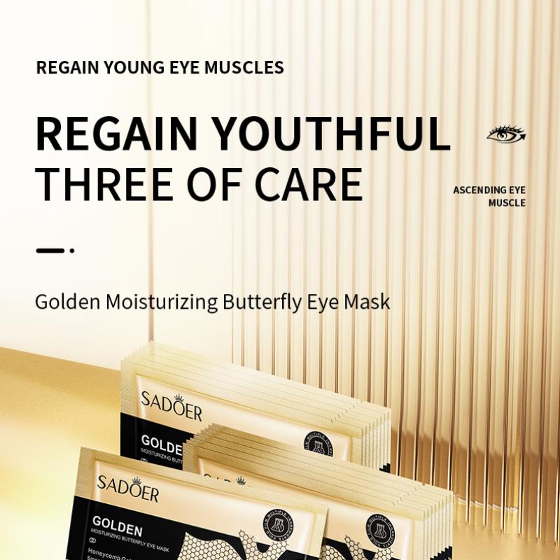 Golden Butterfly Eye Mask SADOER Eye Mask 15g Moisturizing Tablets