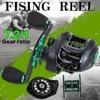DW135 Baitcasting Reel - Black/Green, Upgraded Nylon & Aluminum, Fishing Gear