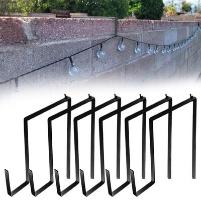 1/2/3/4/5/6 Stück Verstellbare Outdoor-Lichterkettenhaken Einfach zu installieren Kein Bohren Schnur