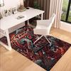 1PC Custom Name Fire Ice Sports Theme Theme Floor Mat Ideal for Living Room, Game Rooms, Office, Bedroom,Floor Mat Playful Design