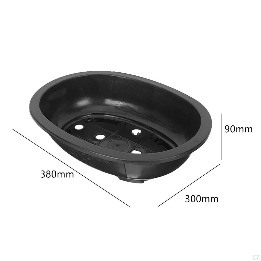 10 Pieces Training Bonsai Pots Flower Pot Planting Oval Nursery For Hotel