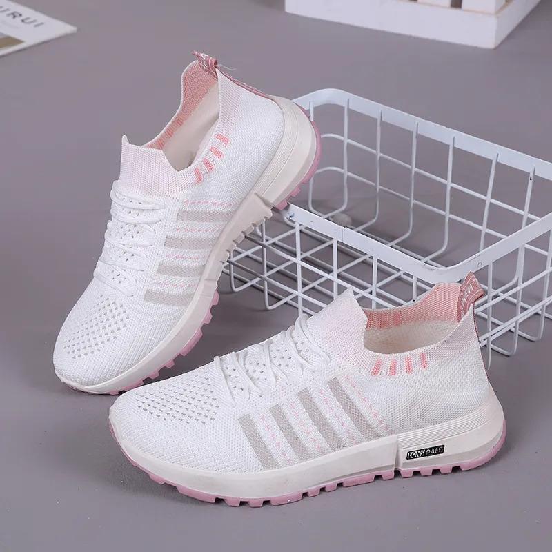 New Spring and Summer Women's Fly-woven Sneakers Fashionable Versatile Running Shoes Mesh Breathable Casual Female Students