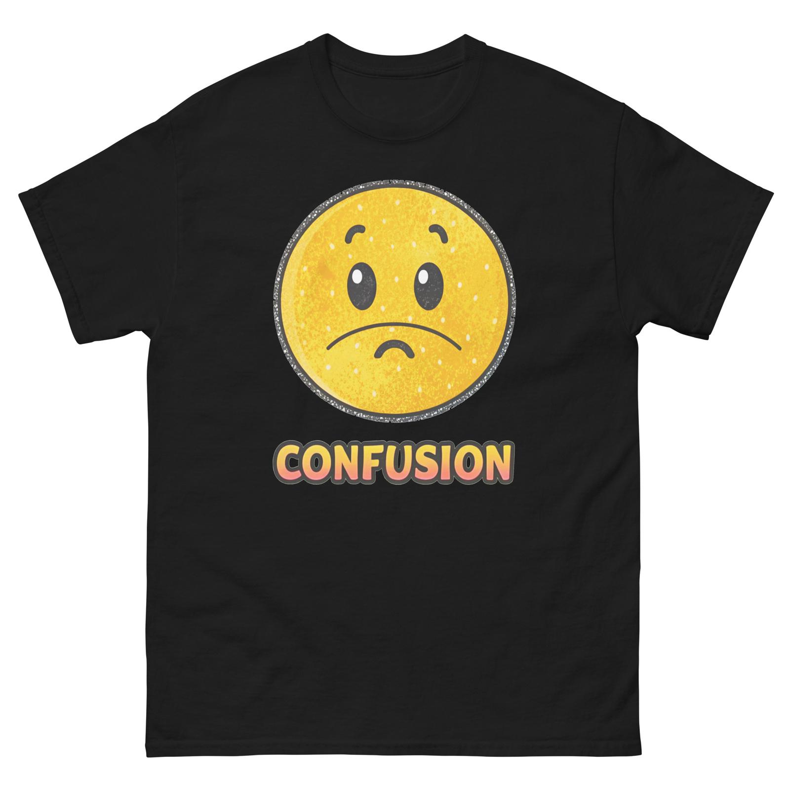 Confusion Emotion Illustration Bright Vibe T-Shirt L