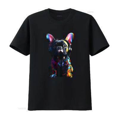 French Bulldog T Shirt for Men and Women Frenchie Animal Lovers Vintage Washed Streetwear Stylish Soft Designer Clothes Casual