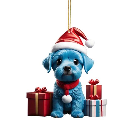 Color Easy To Hang Cute Dog Car Hanging Pendant Xmas Tree Acrylic Pendant