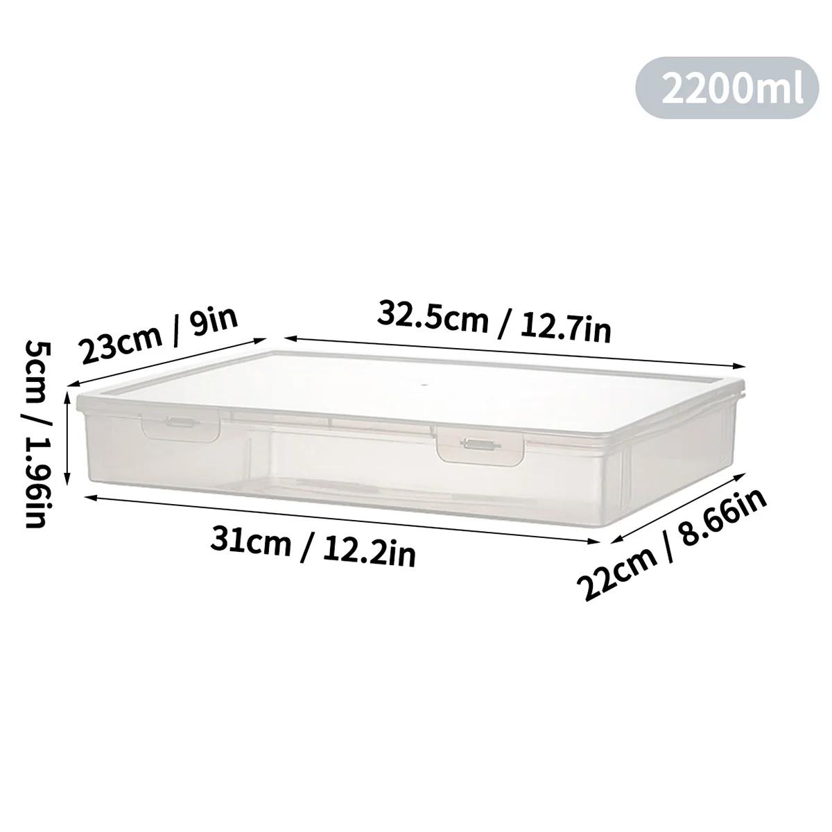 Пластиковый ящик для хранения офисных принадлежностей Большая вместимость Прозрачный чехол для хранения бумаги формата А4 Настольная организация хранения 1990₽