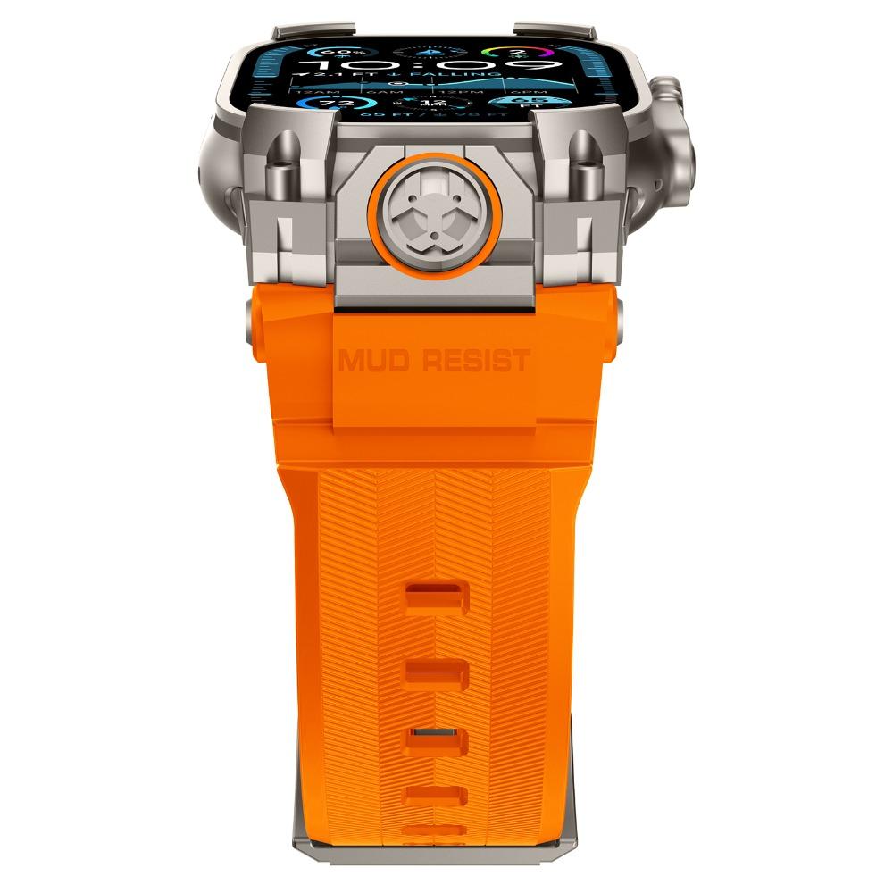 Luxusní gumový řemínek pro Apple Watch Band Ultra 3 49mm Kovový konektor Náramek pro iWatch ULTRA 2 1 49MM Silikonový pánský řemínek