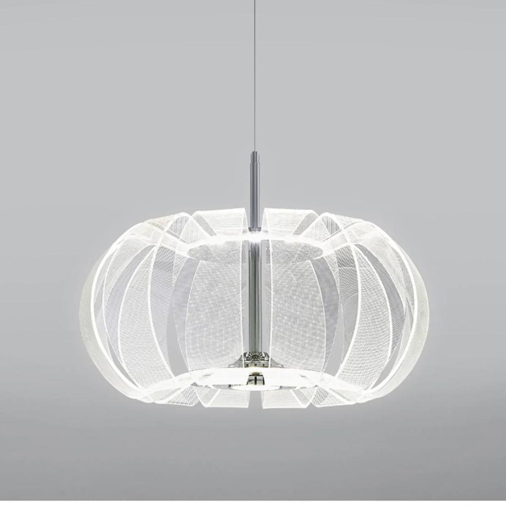 Modern Simple Round Led Chandelier Light Luxury Acrylic Bedroom Pendant Lights Creative Dining Room Hanging Lamp Lustre Fixtures