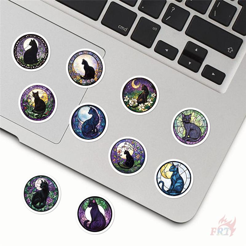 500Pcs/Roll Black Cats Under The Moonlight Kids Rewards Stickers - DIY Scrapbooks Album Decor Sealing Label Decals
