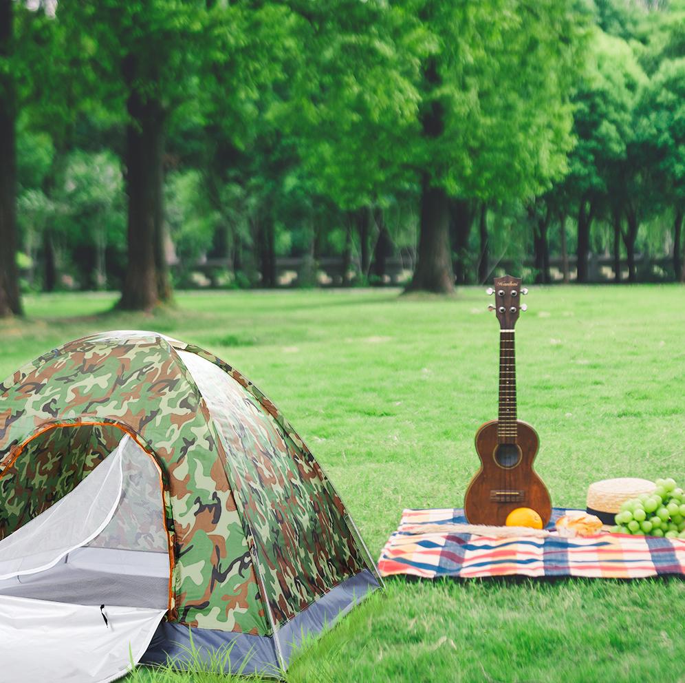 Tourist Camping Tent for Holidays, Automatic, 3-4 People, Strong Camouflage