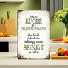 Vintage Metal Wall Art German Quote Kitchen Sign Rustic Farmhouse Decor