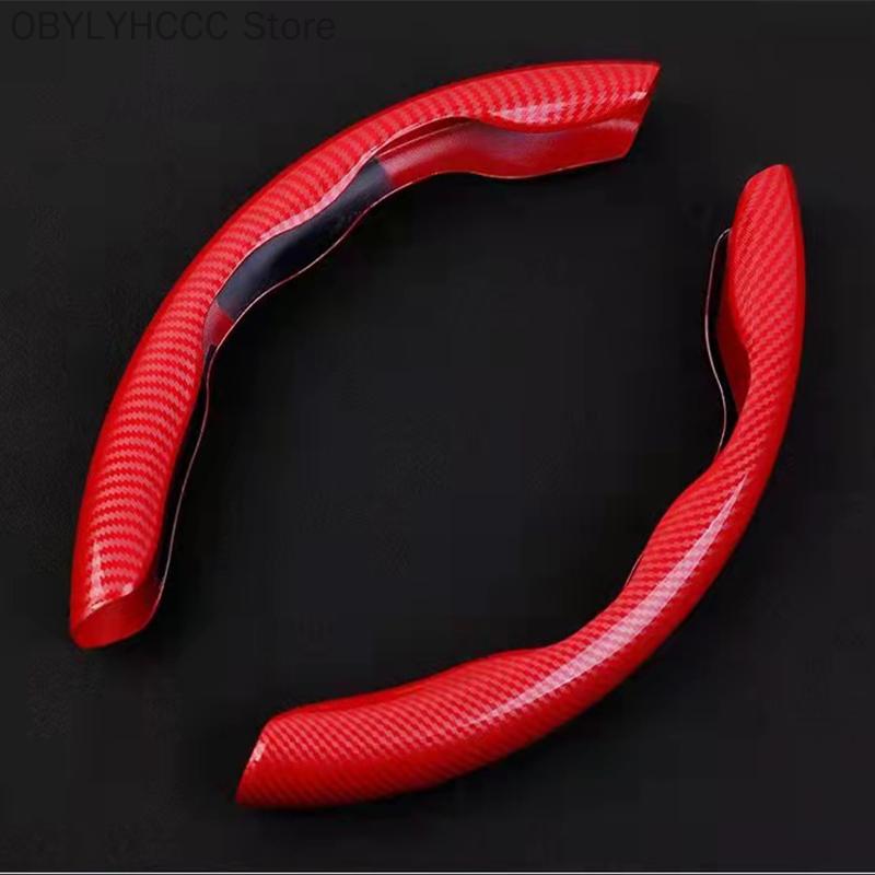 Car Carbon Fiber Water Transfer Steering Wheel Cover Non-Slip Grip For Peugeot 4008 508L 5008 408 2008 3008 308S e2008 301