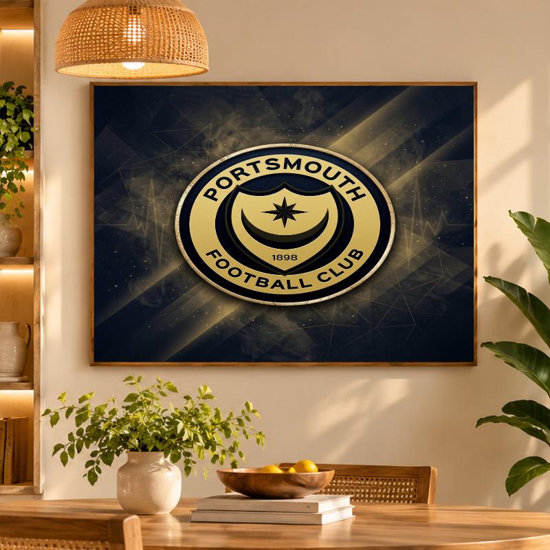 5D Diamond Painting Portsmouth FC DIY Full Drill Diamond Art Kit Home Decoration