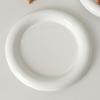 Plato de cerámica de tinta blanca de estilo europeo, vajilla para platos principales, vajilla de cocina, plato redondo de estilo occidental, plato decorativo