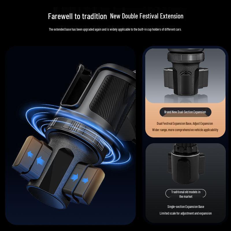 Multi-functional Car Cup and Phone Holder Console