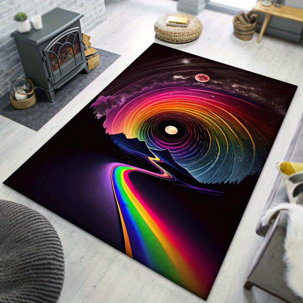 

1pc Interstellar Passage Pattern Carpet, Area Rug For Living Room Bedroom Room Bed Chair Non-slip Outdoor Floor Mat Home Room Decoration 60cm by 90cm