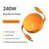 Retractable Dual-Head Fast Charging Cable for Apple & Huawei with Custom Logo